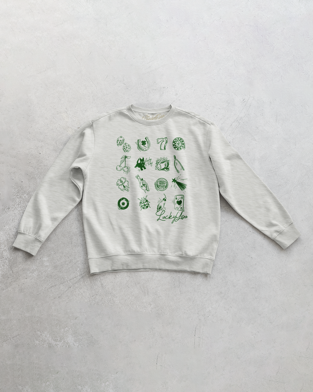 Underground Original Design: Lucky You, St. Patrick's Icons Oversized 90's Sweatshirt