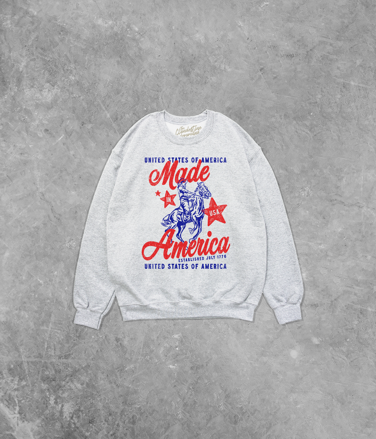 Made in America, Western Cotton Blend Gildan Sweatshirt