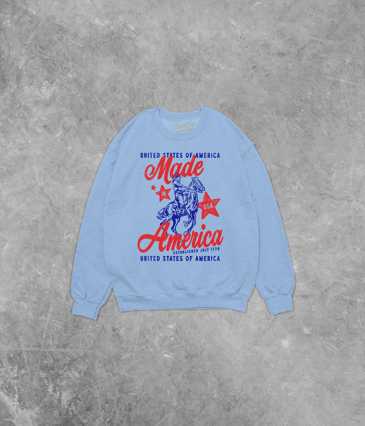 Made in America, Western Cotton Blend Gildan Sweatshirt