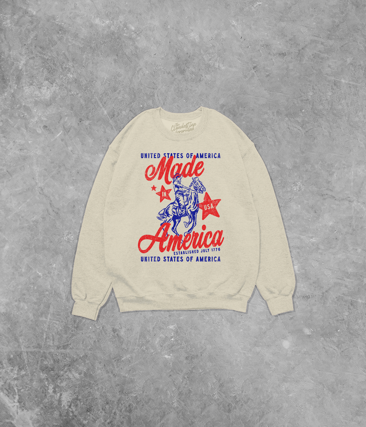 Made in America, Western Cotton Blend Gildan Sweatshirt