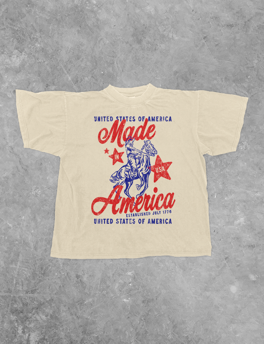 Underground Original Design: Made in America, Western Boxy Cotton TShirt