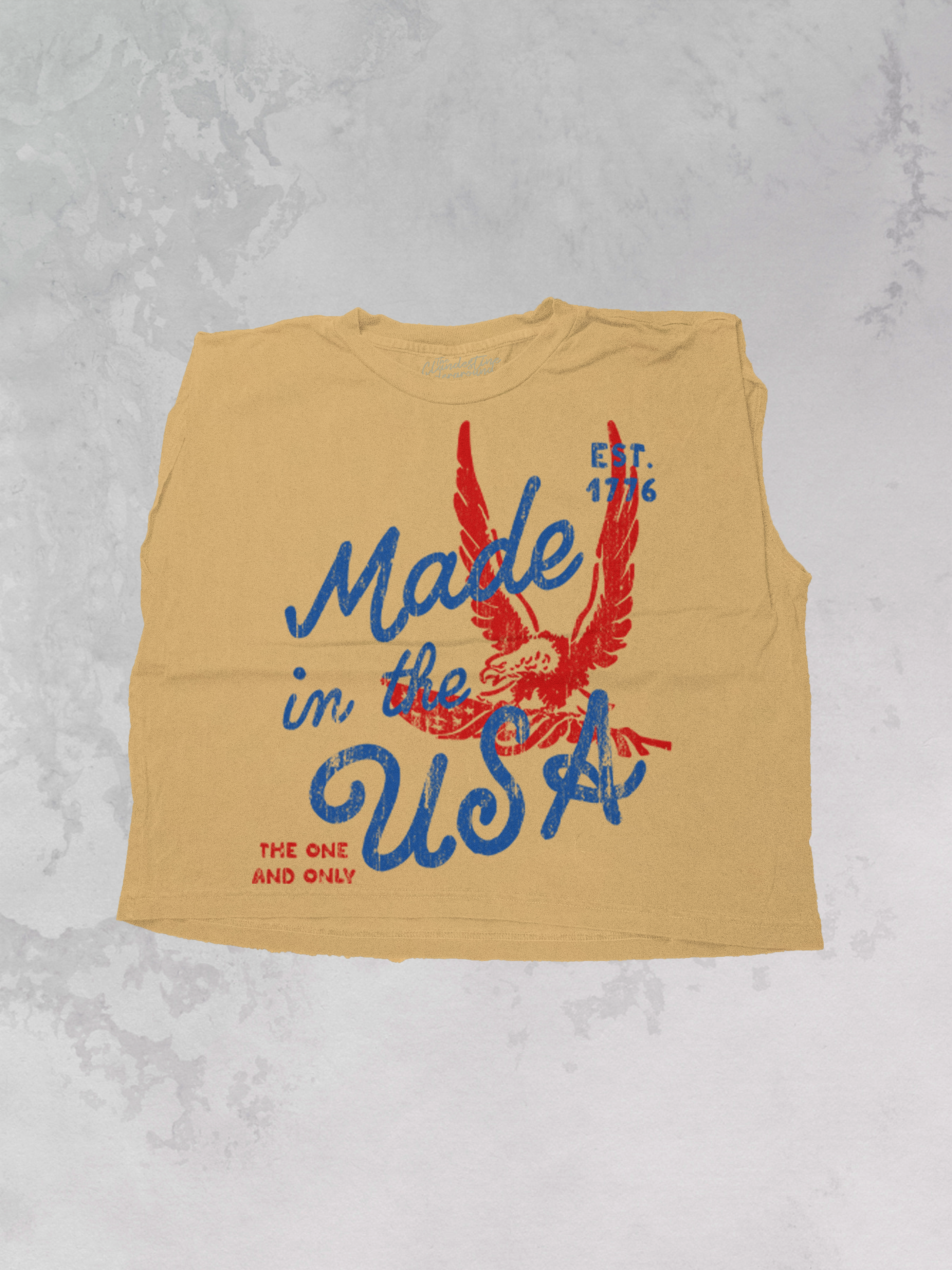 Made in the USA, Americana Summer Cropped Muscle Tank