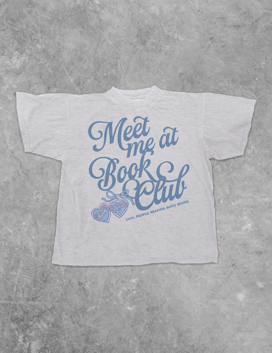 Underground Original Design: Meet Me at Book Club Boxy Cotton T-Shirt