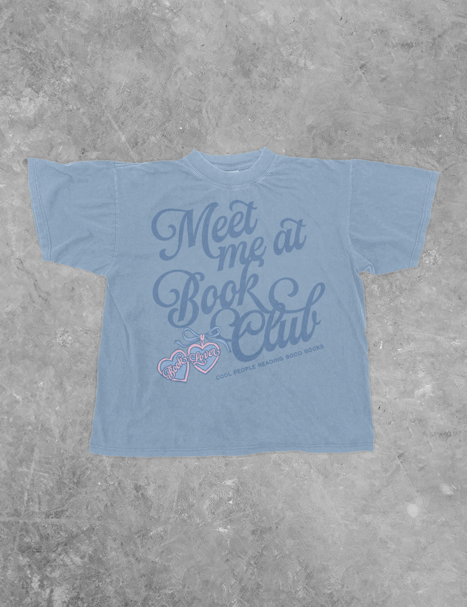 Underground Original Design: Meet Me at Book Club Boxy Cotton T-Shirt