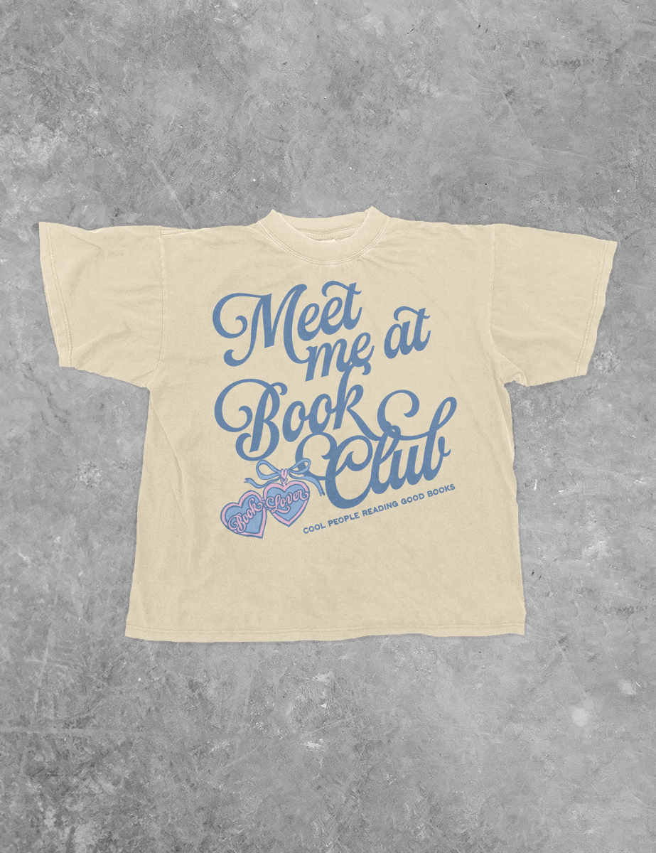 Underground Original Design: Meet Me at Book Club Boxy Cotton T-Shirt