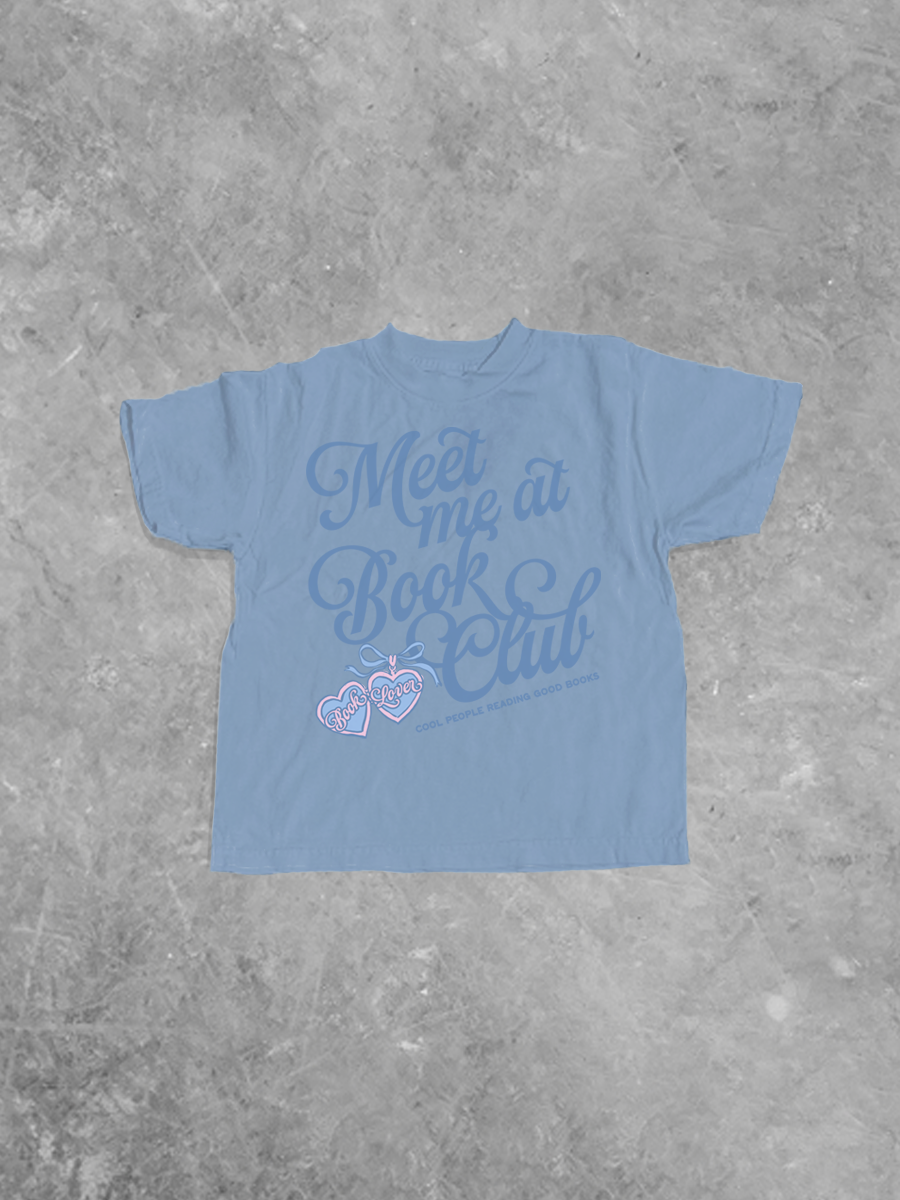 * KIDS * Meet Me at Book Club, Book Lovers Kids Boxy T-Shirt