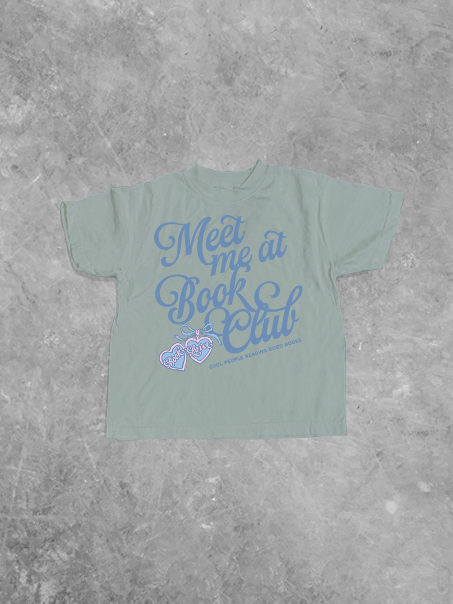 * KIDS * Meet Me at Book Club, Book Lovers Kids Boxy T-Shirt