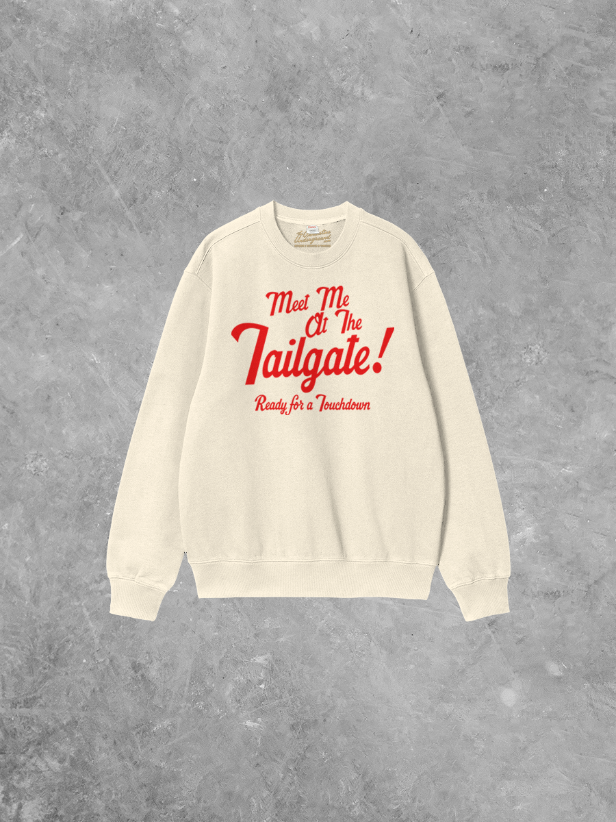 Underground Original Design: Meet Me at the Tailgate! Boxy Cotton Sweatshirt