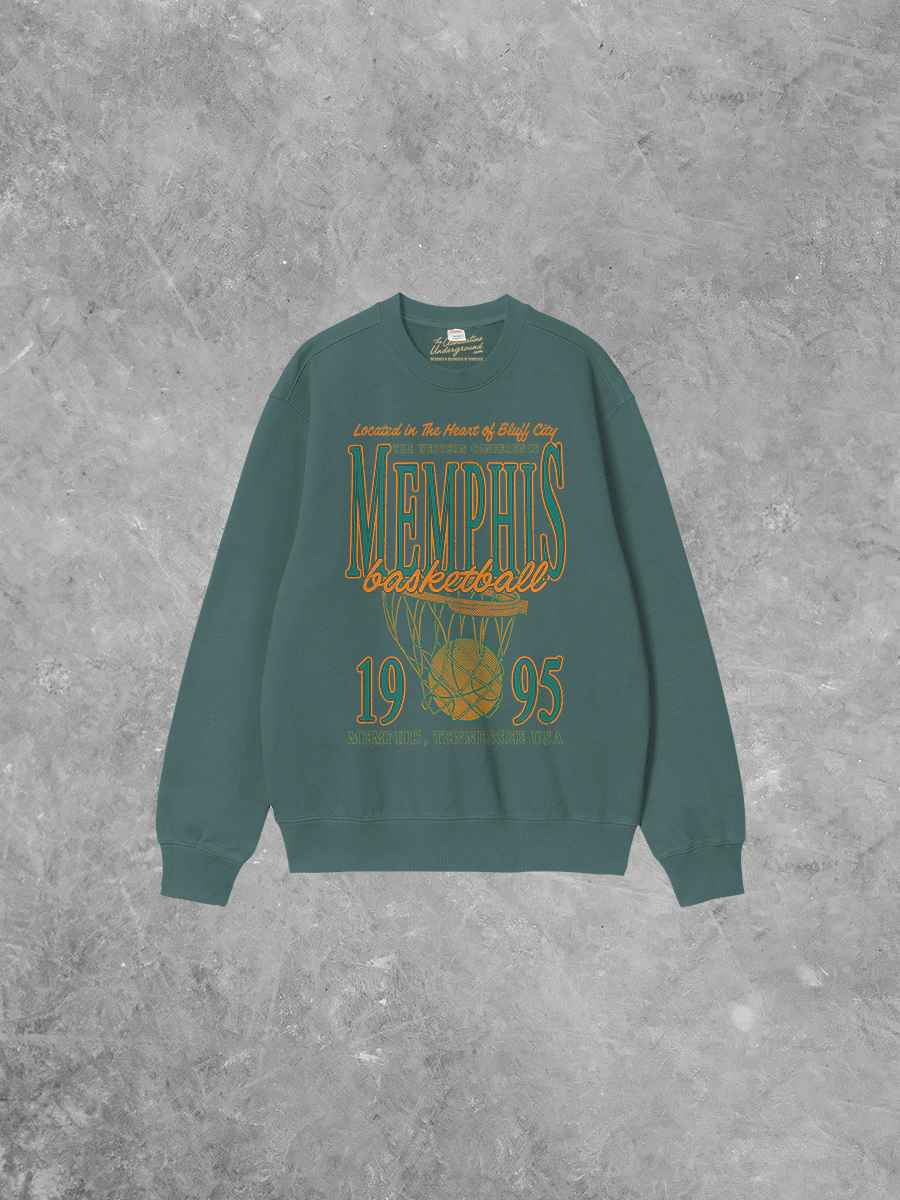 Underground Original Design: Memphis Basketball Boxy Cotton 90's Sweatshirt