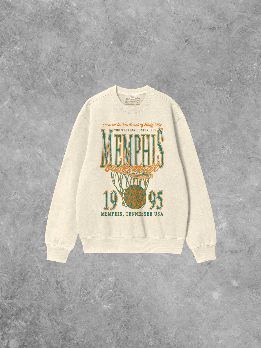 Underground Original Design: Memphis Basketball Boxy Cotton 90's Sweatshirt