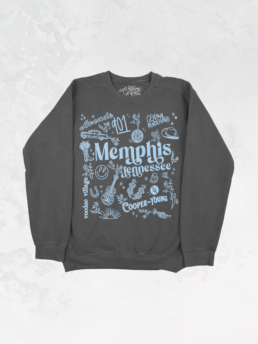 Underground Original Design: Memphis Tennessee Oversized Vintage Sweatshirt