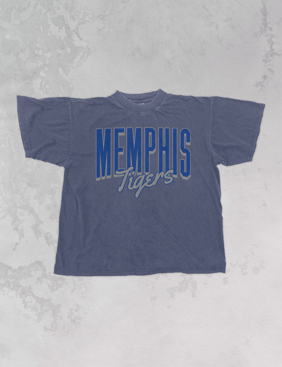 Underground Original Design: Memphis Tigers Cursive, Game Day Oversized TShirt