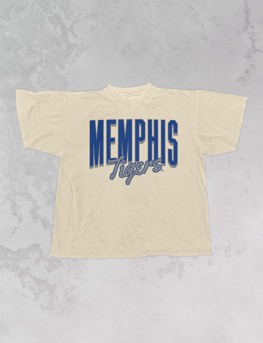 Underground Original Design: Memphis Tigers Cursive, Game Day Oversized TShirt