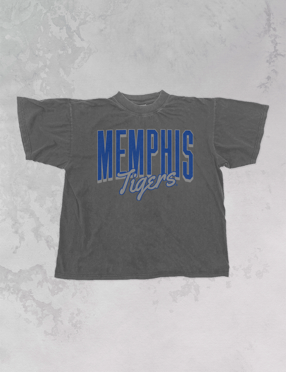 Underground Original Design: Memphis Tigers Cursive, Game Day Oversized TShirt