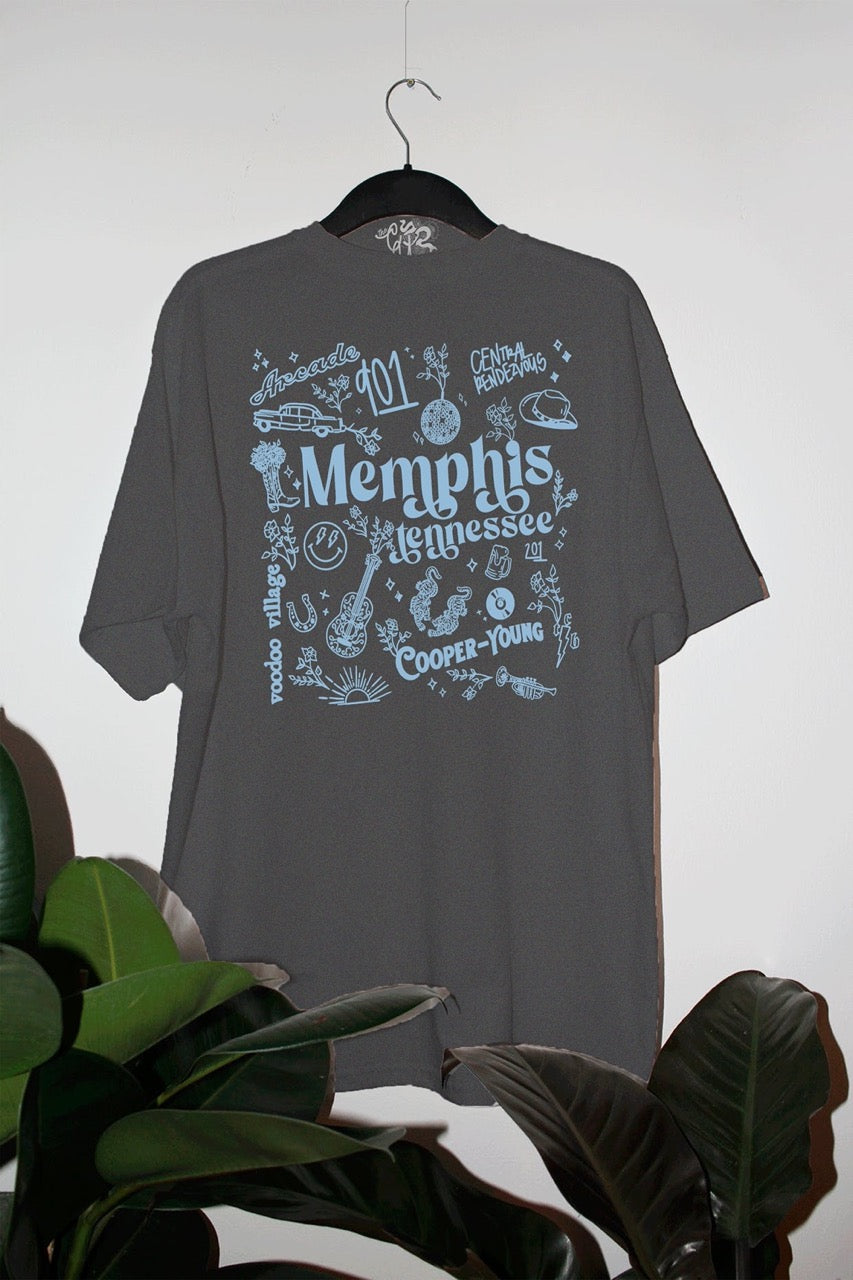 Underground Original Design: Memphis Tennessee Oversized Graphic Tee