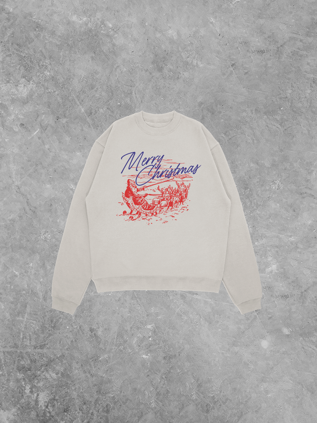 Underground Original Design: Merry Christmas, Santa Holiday Relaxed AS Sweatshirt