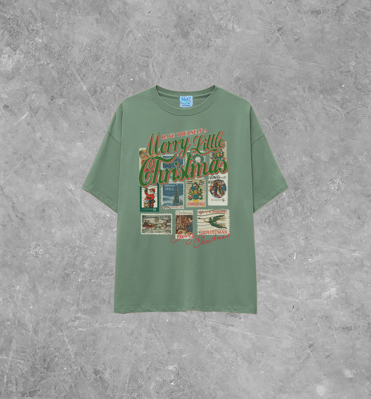 Underground OG: Have a Merry Christmas, Stamps Lightweight M&O Cotton T-Shirt