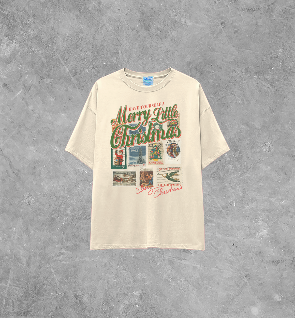 Underground OG: Have a Merry Christmas, Stamps Lightweight M&O Cotton T-Shirt