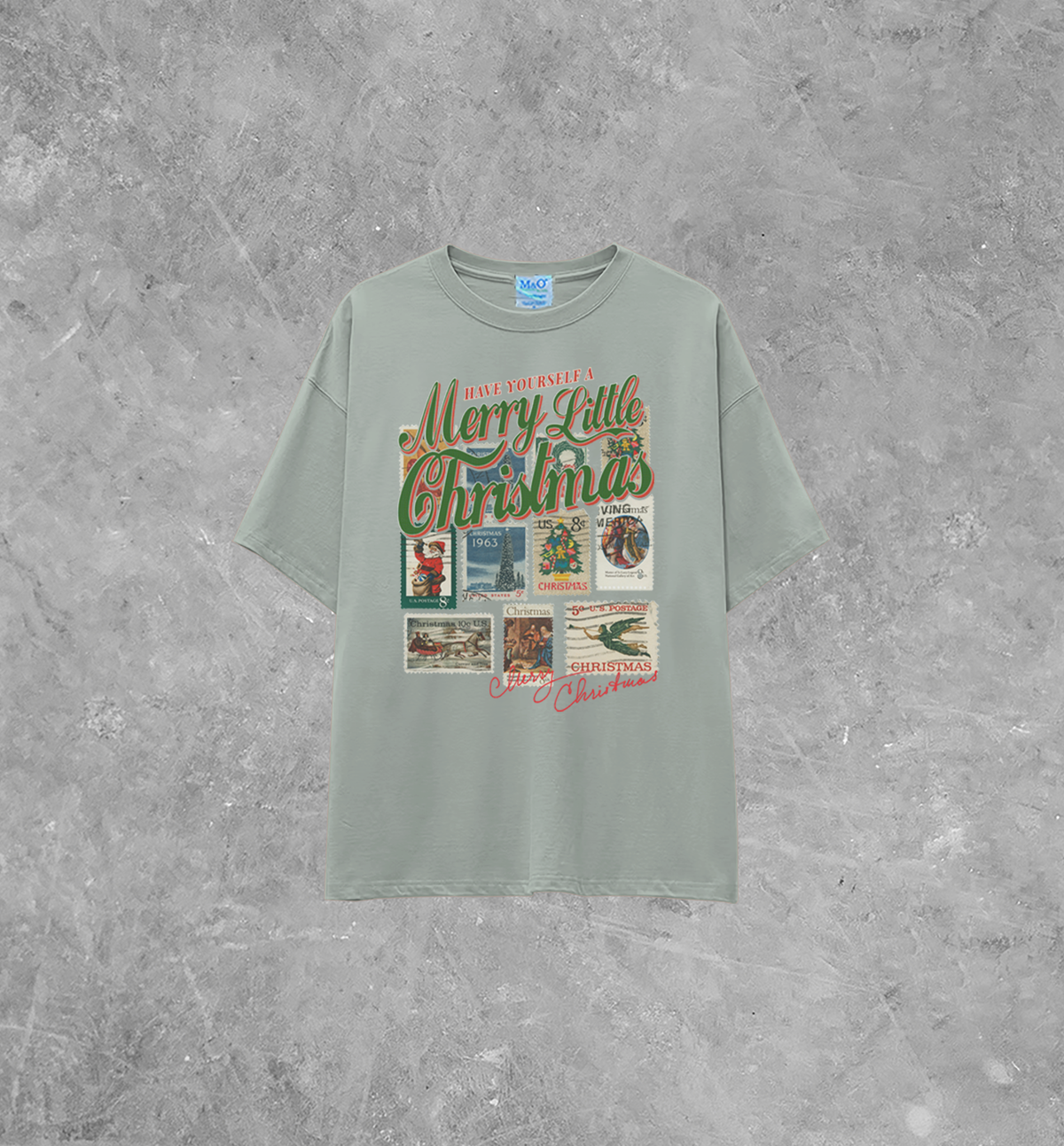 Underground OG: Have a Merry Christmas, Stamps Lightweight M&O Cotton T-Shirt
