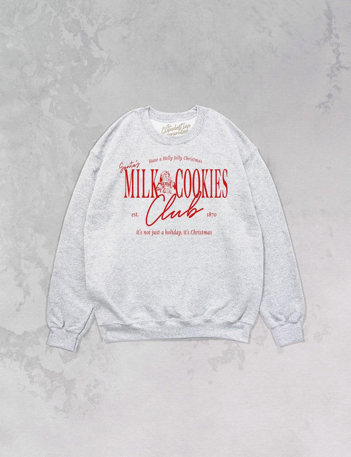 Underground Original Design: Santa's Milk & Cookies Club Oversized 90's Sweatshirt