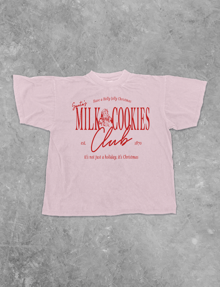 Underground Original Design: Santa's Milk & Cookies Club Boxy Cotton T-Shirt
