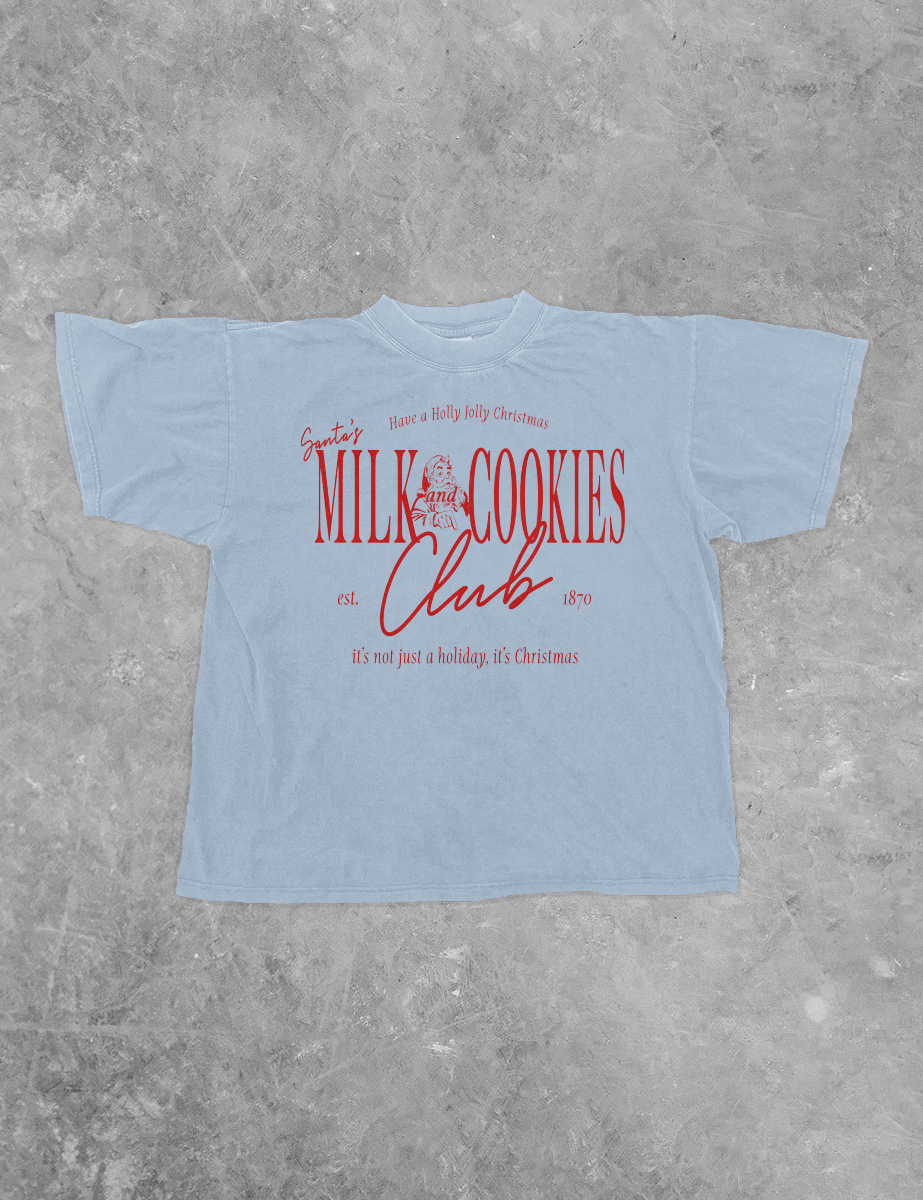 Santa's Milk & Cookies Club Bella Canvas GD Cotton T-Shirt