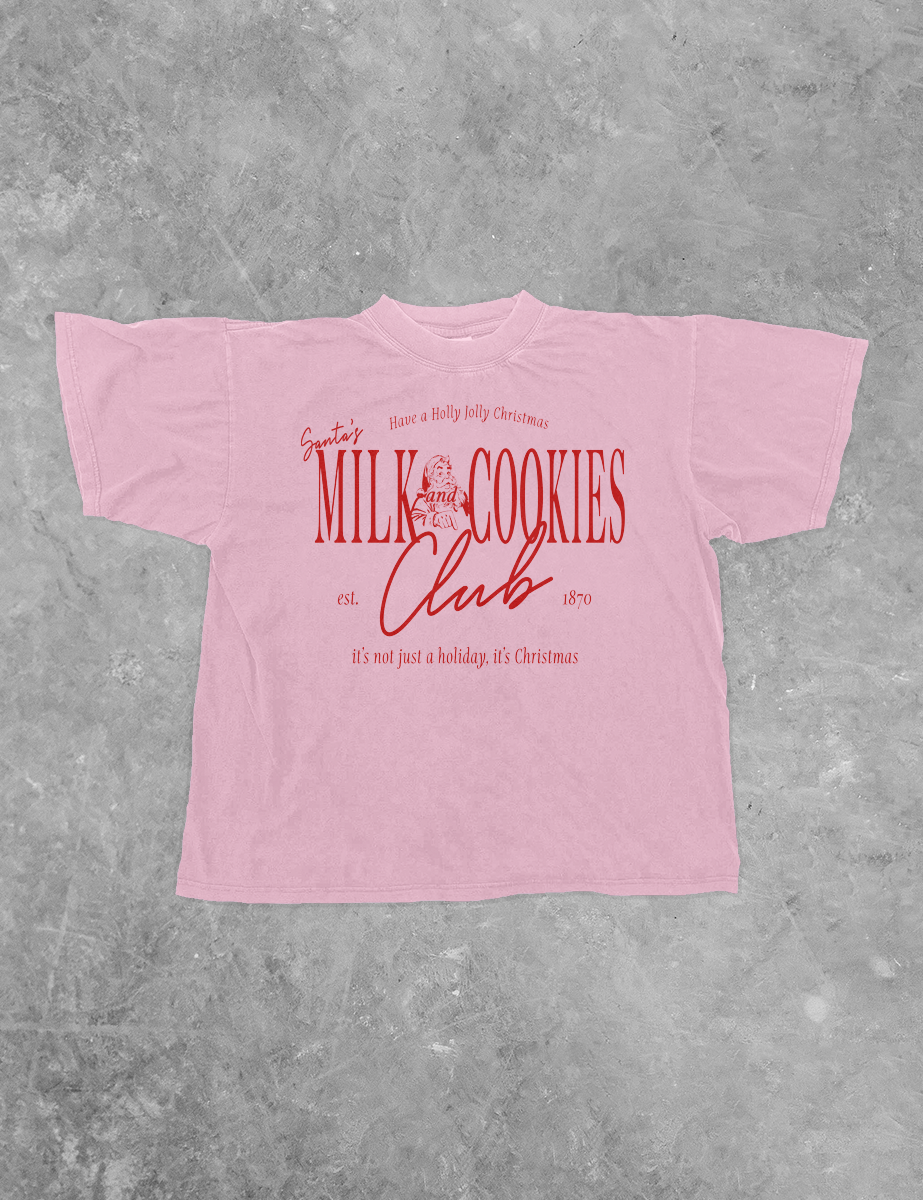 Santa's Milk & Cookies Club Bella Canvas GD Cotton T-Shirt