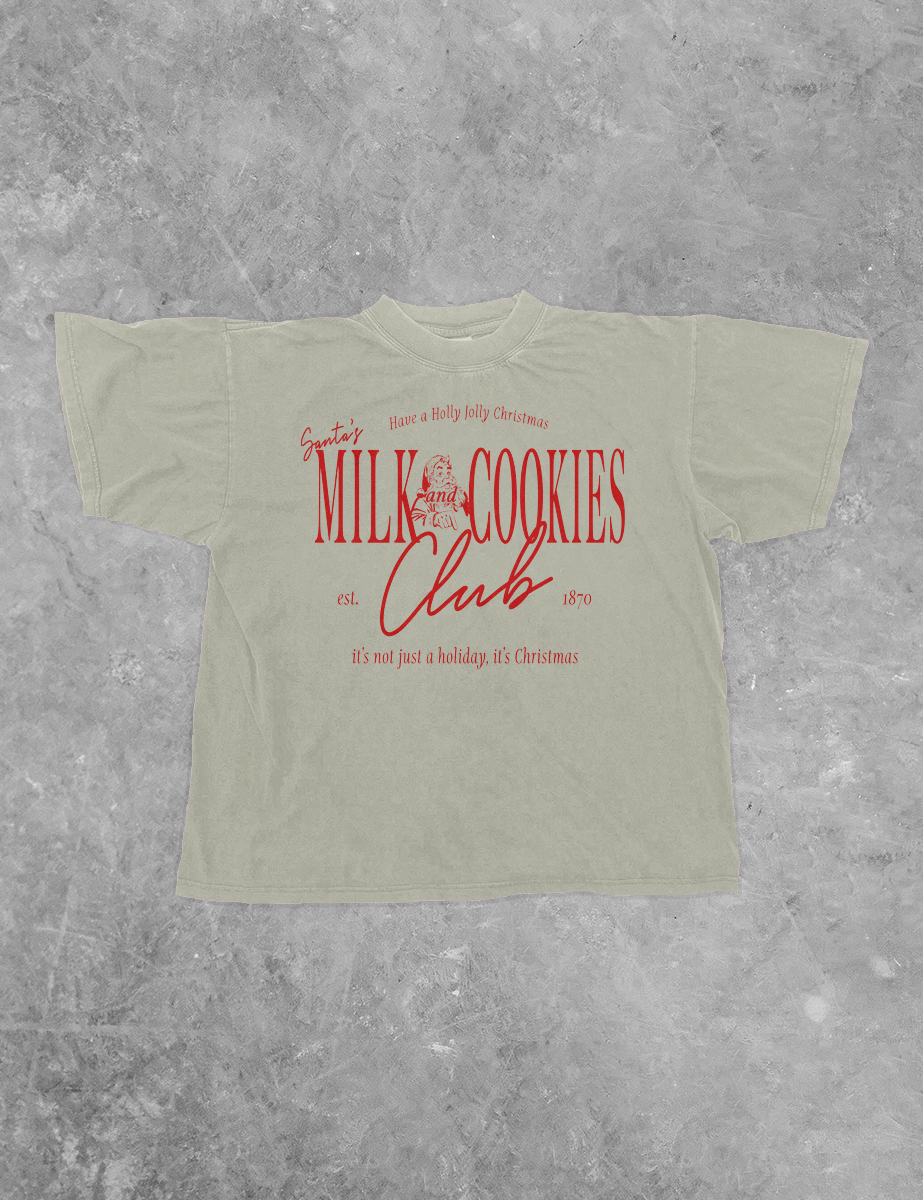 Santa's Milk & Cookies Club Bella Canvas GD Cotton T-Shirt