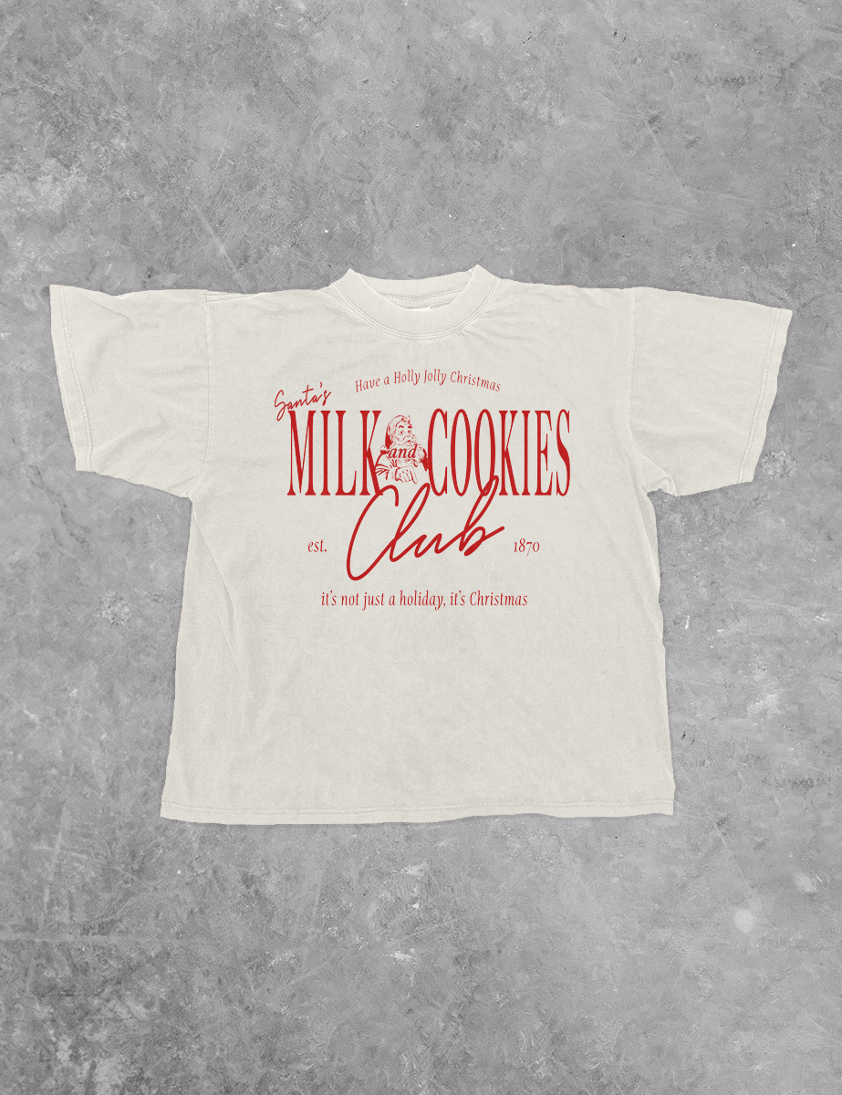 Santa's Milk & Cookies Club Bella Canvas GD Cotton T-Shirt