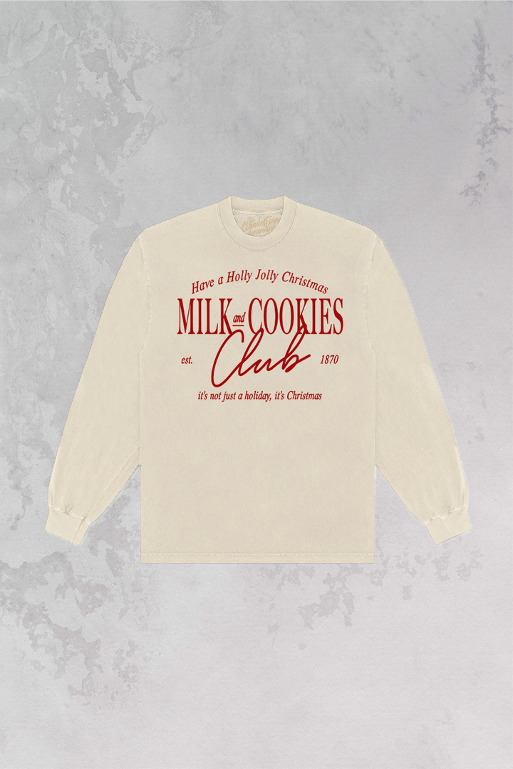 Underground Original Design: Milk & Cookies Club Long Sleeve Oversized TShirt