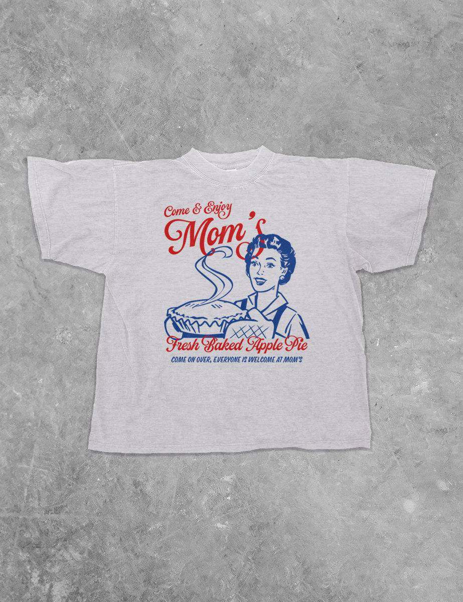 Underground Original Design: Mom's Apple Pie, Mother's Day Boxy Cotton T-Shirt