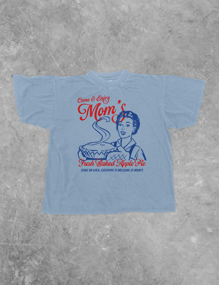 Underground Original Design: Mom's Apple Pie, Mother's Day Boxy Cotton T-Shirt