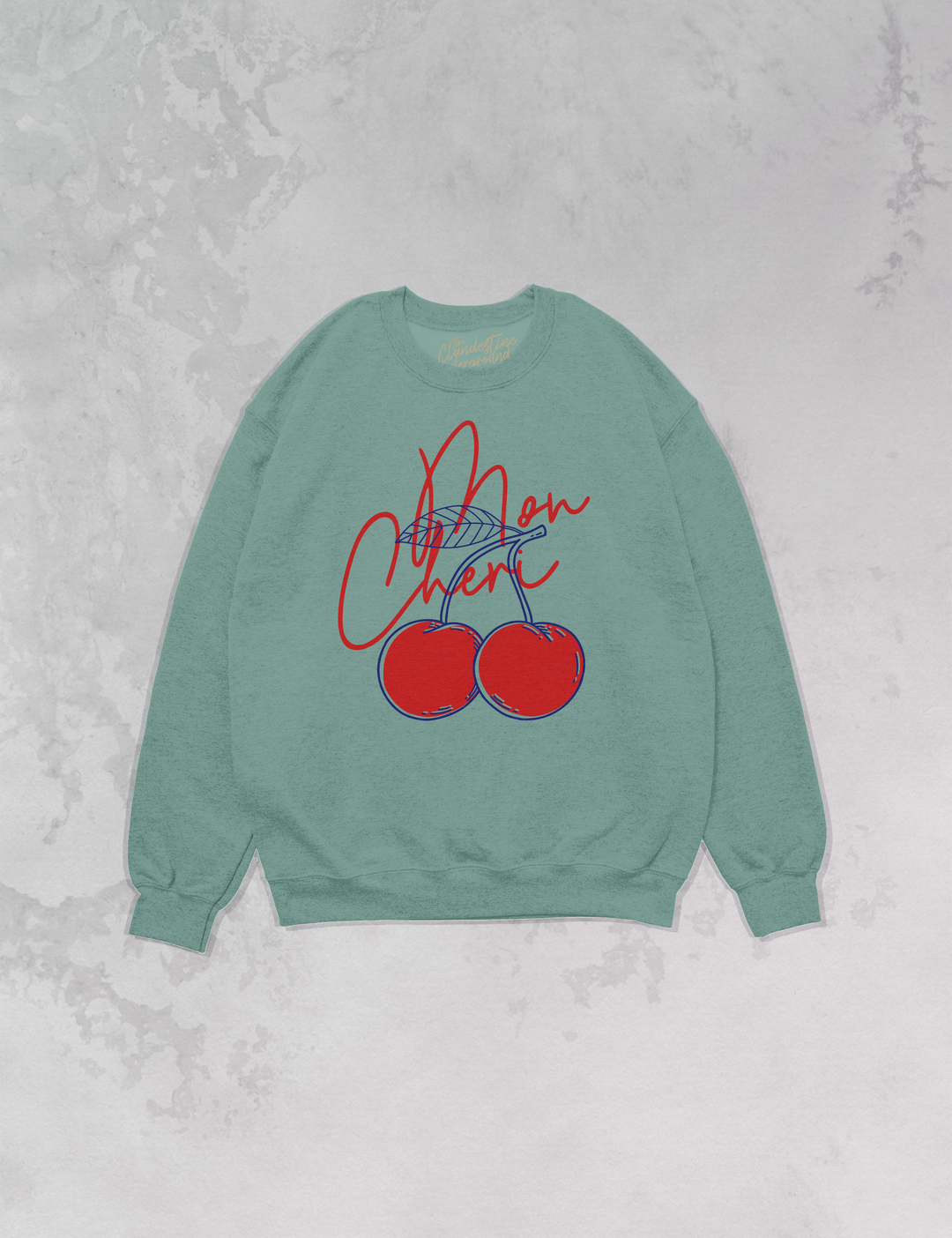 Underground Original Design: Mon Cheri, Cherry Oversized Sustainable Sweatshirt