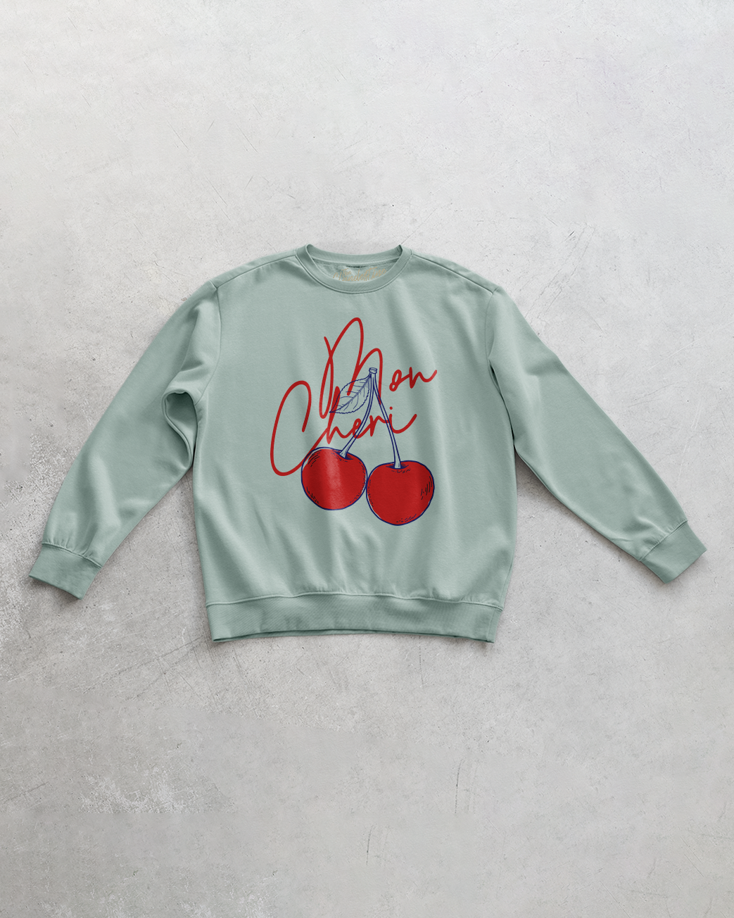 Underground Original Design: Mon Cheri, Cherry Oversized Sustainable Sweatshirt