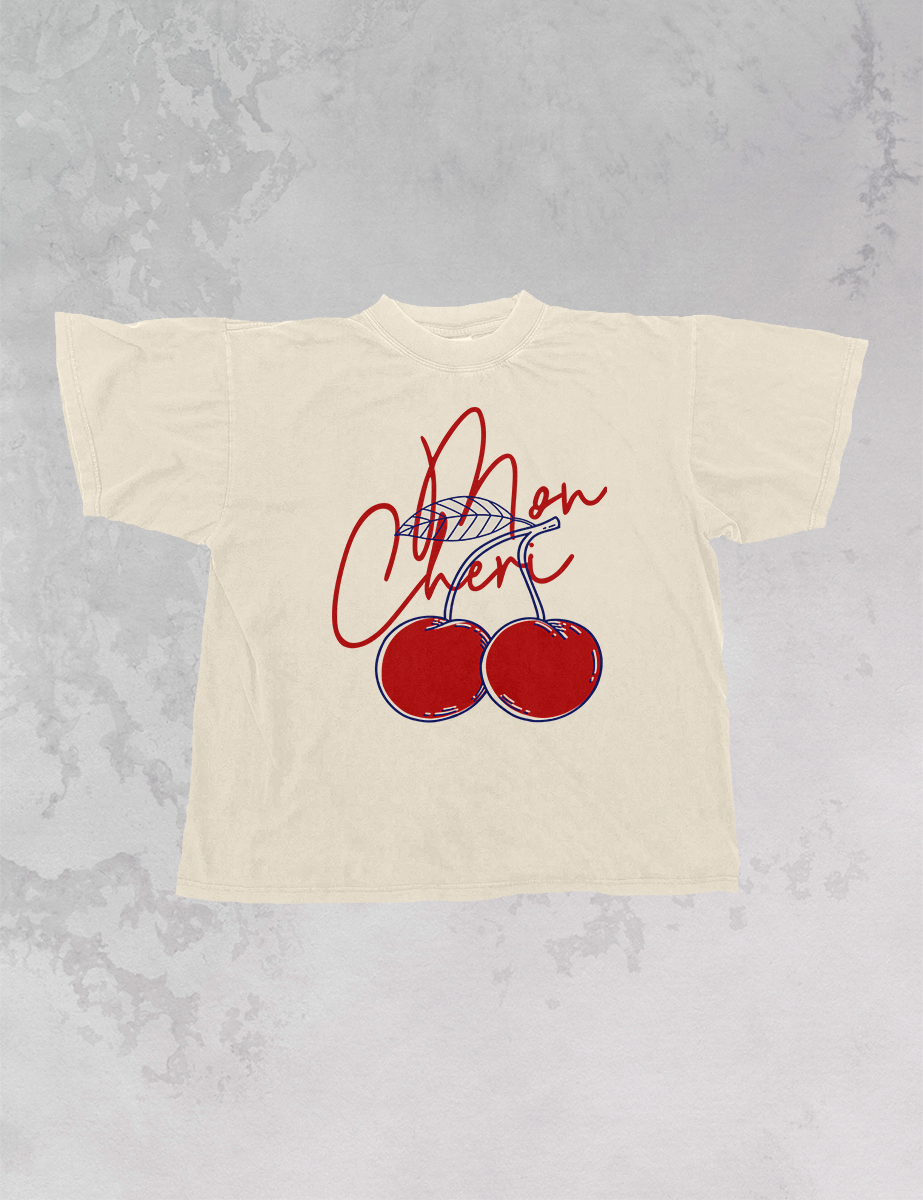 Underground Original Design: Mon Cheri, Cherries Oversized T-Shirt