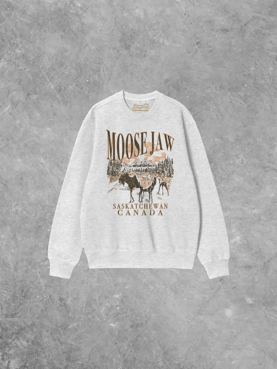 Underground Original Design: Moose Jaw, Canada 90's Boxy Cotton Sweatshirt