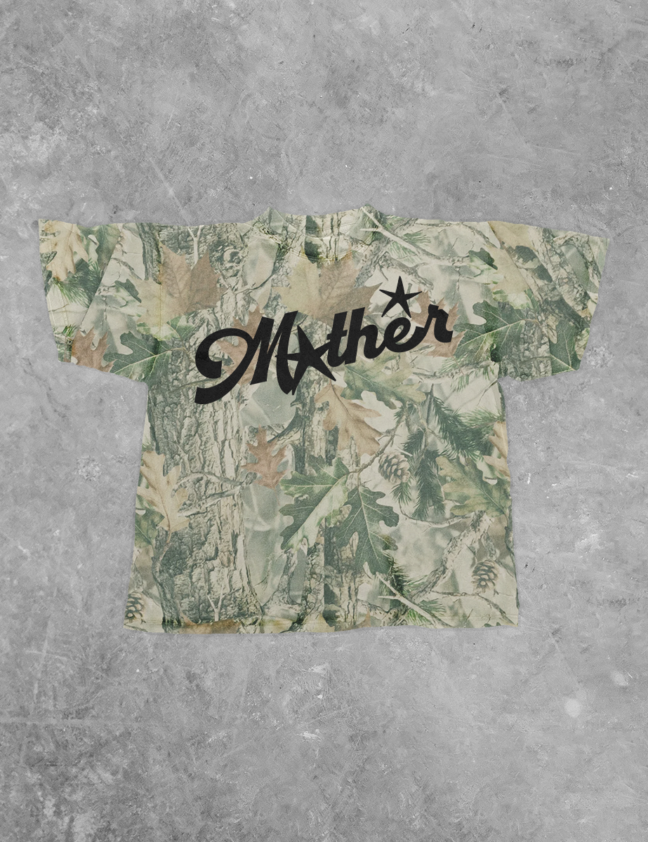Mother, Star Detail Camo Western Boxy Cotton TShirt