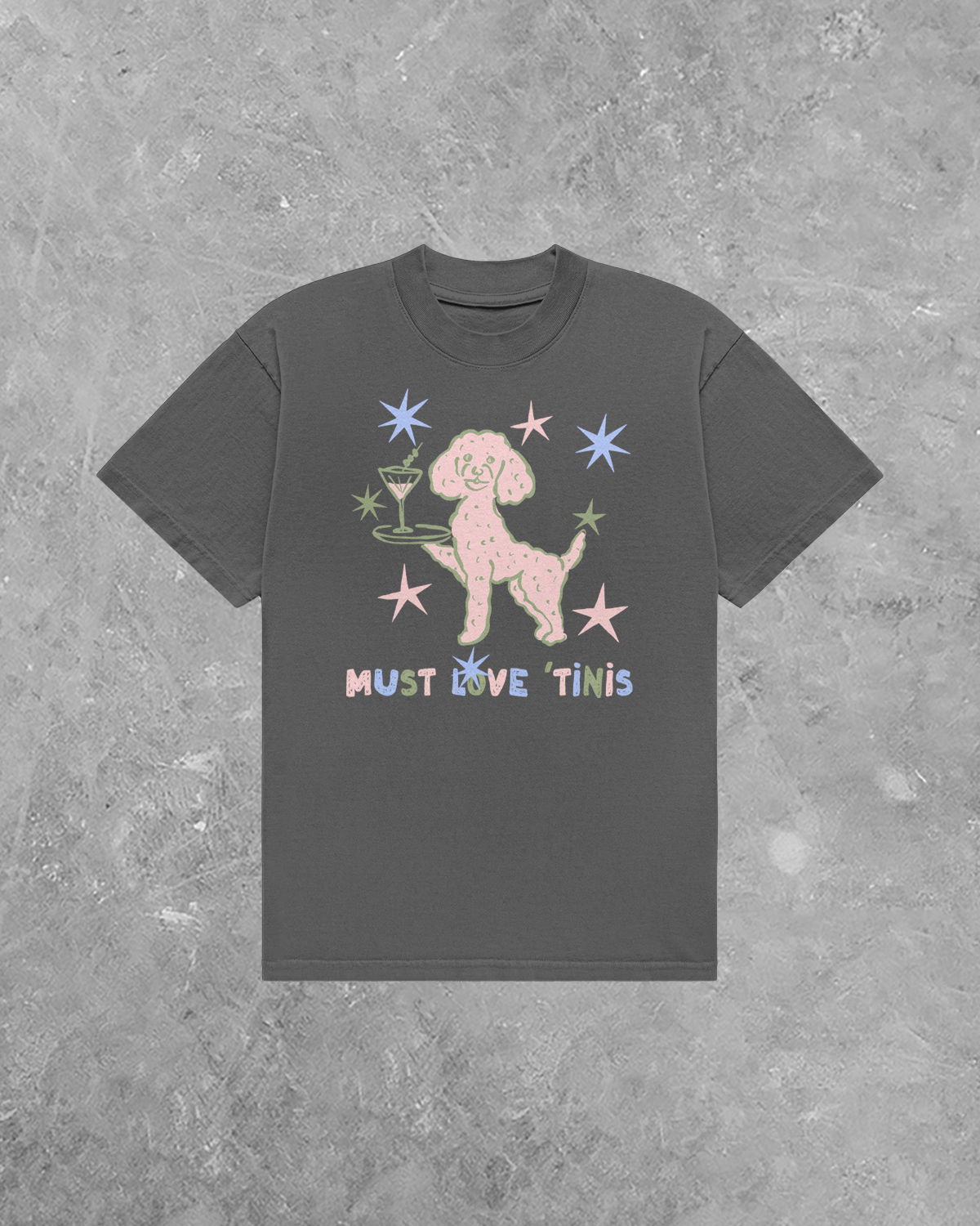 Must Love Tinis, Dogs & Martinis AA Cotton TShirt