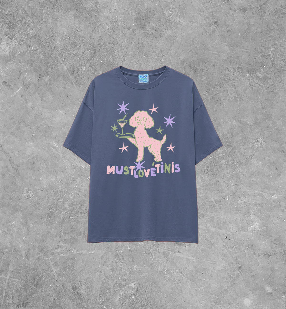 Must Love Tinis, Dogs & Martinis M&O Lightweight Cotton TShirt