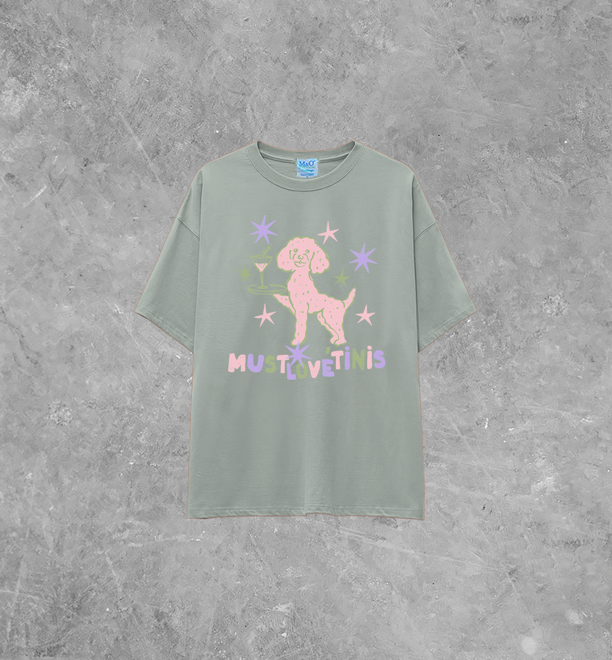 Must Love Tinis, Dogs & Martinis M&O Lightweight Cotton TShirt