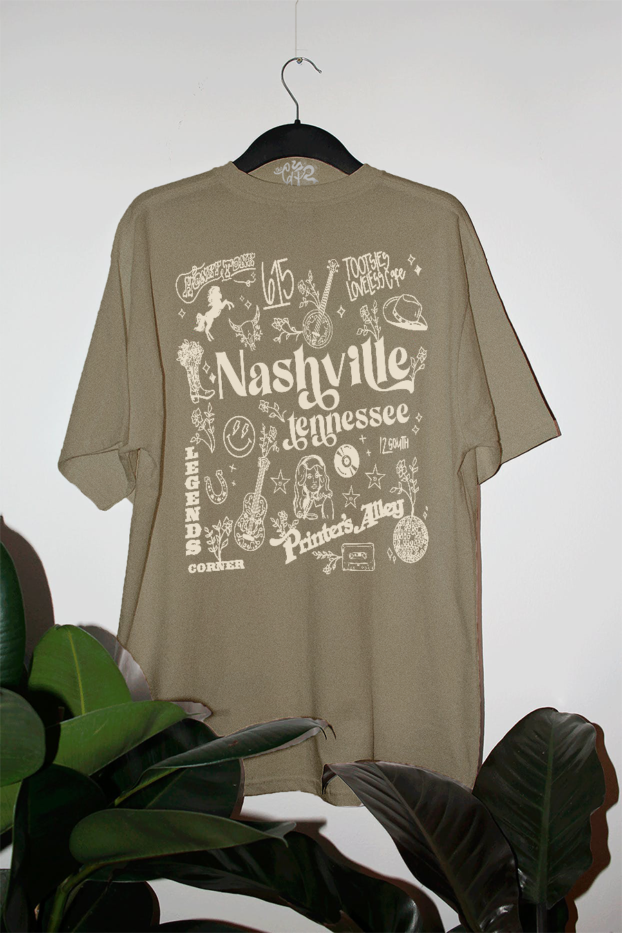 Underground Original Design: Nashville Tennessee Oversized Graphic Tee
