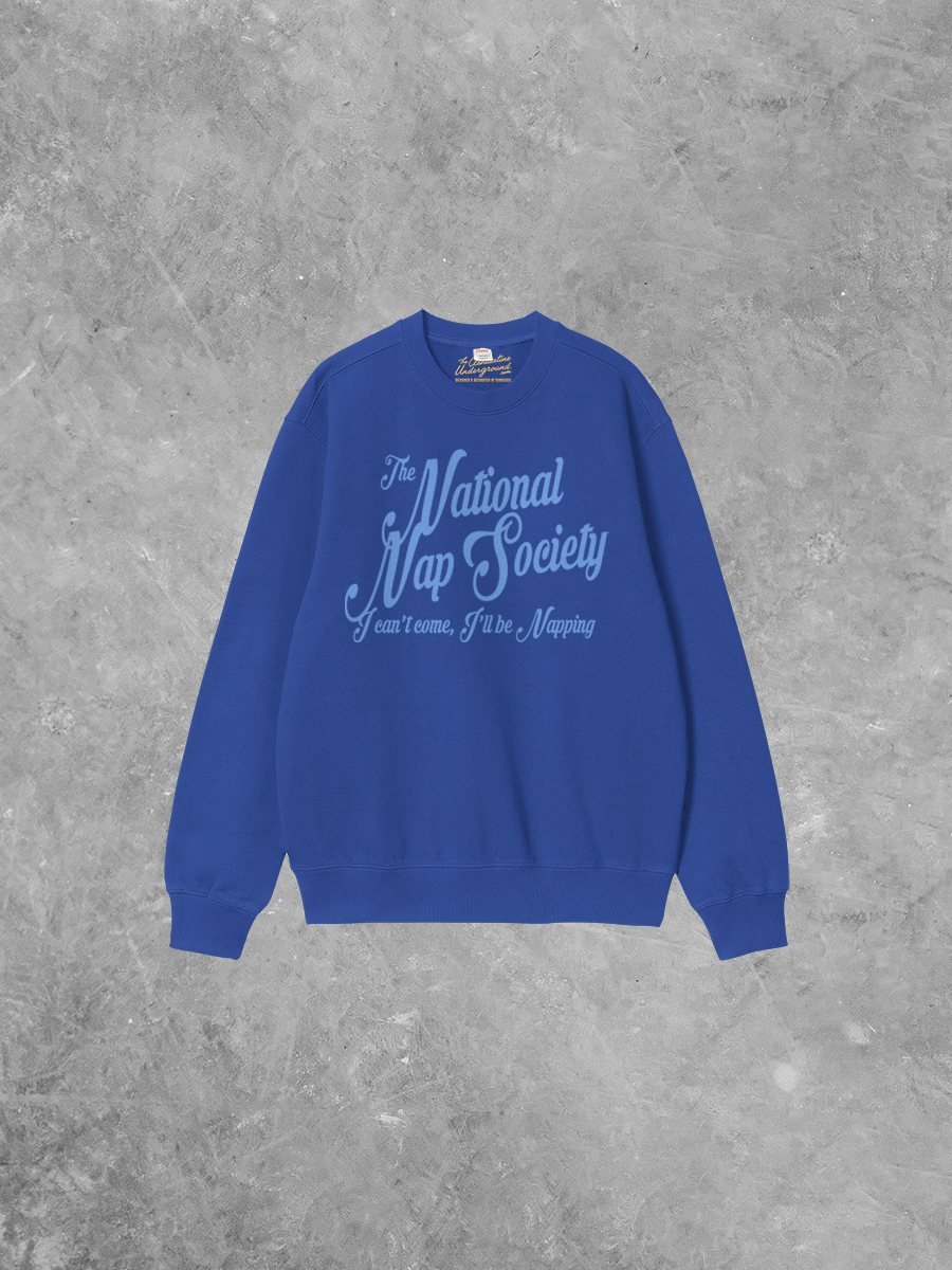 Underground Original Design: National Nap Society Boxy Cotton 90's Sweatshirt
