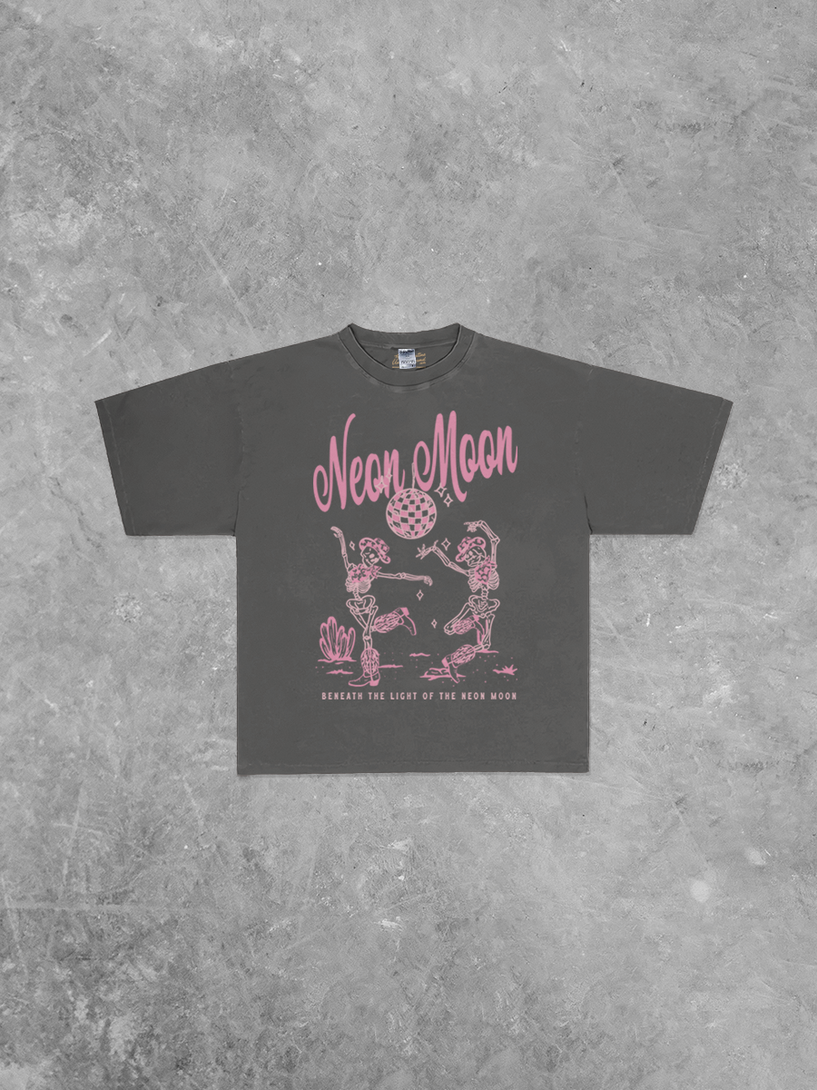 Underground Original Design: Neon Moon Western Boxy Oversized T-Shirt