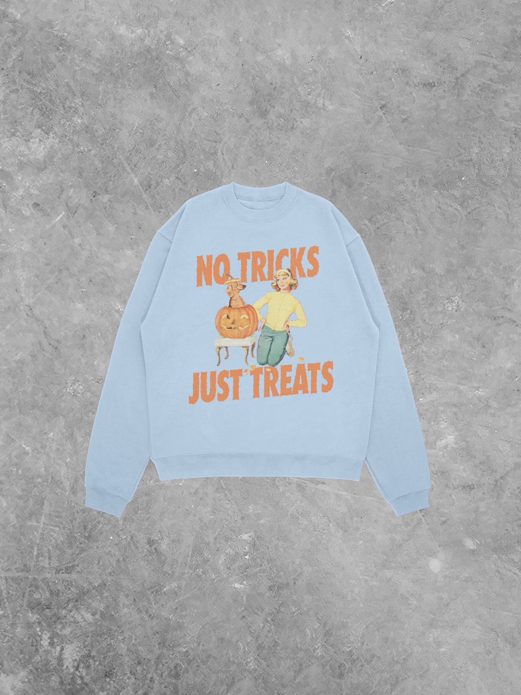 No Tricks Just Treats Lightweight Comfort Colors Sweatshirt
