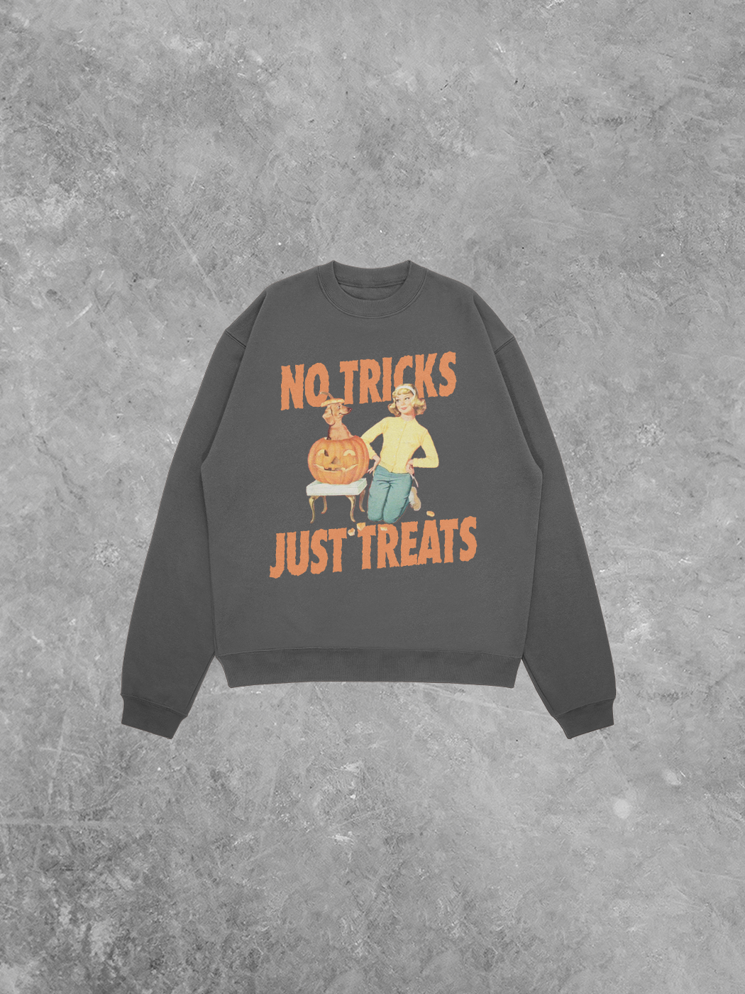 No Tricks Just Treats Lightweight Comfort Colors Sweatshirt