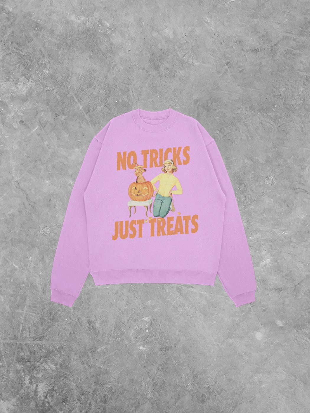 No Tricks Just Treats Lightweight Comfort Colors Sweatshirt