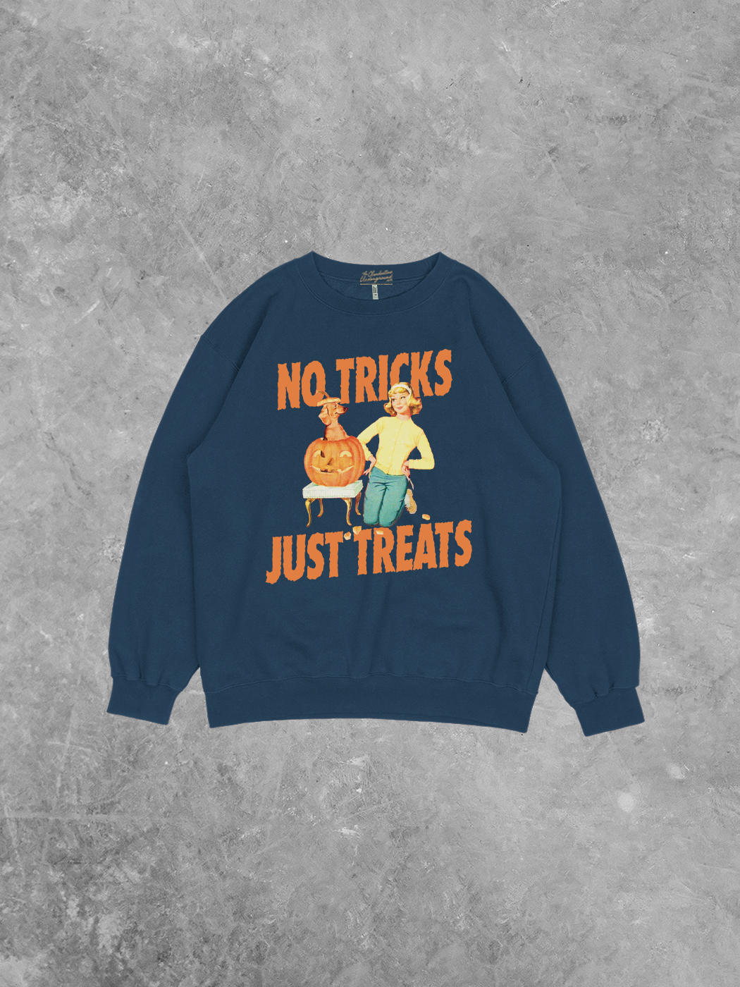 No Tricks Just Treats, Recycled Relaxed American Apparel Sweatshirt