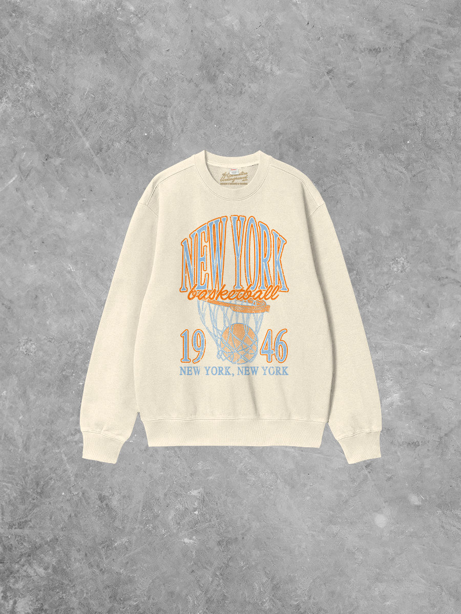 Underground Original Design: New York Basketball Boxy Cotton Sweatshirt