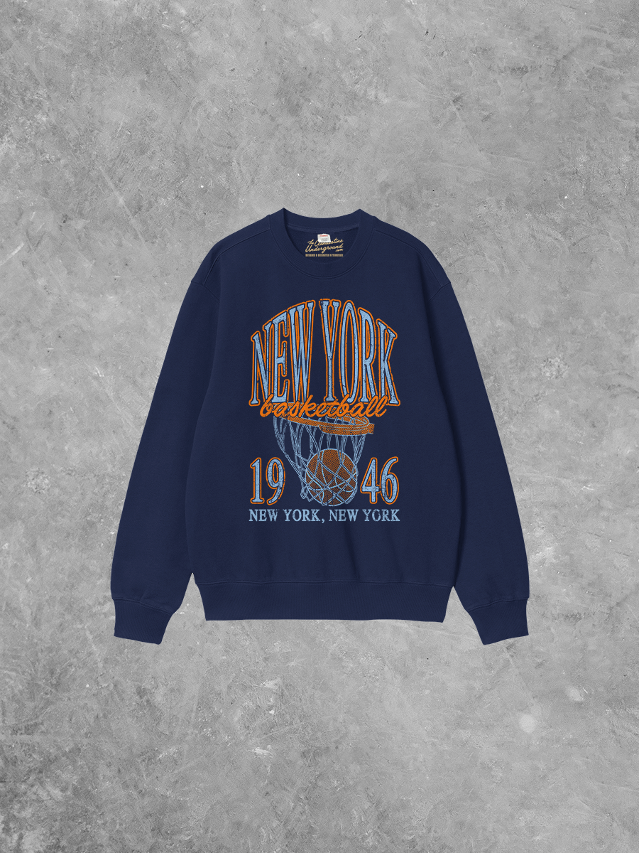 Underground Original Design: New York Basketball Boxy Cotton Sweatshirt