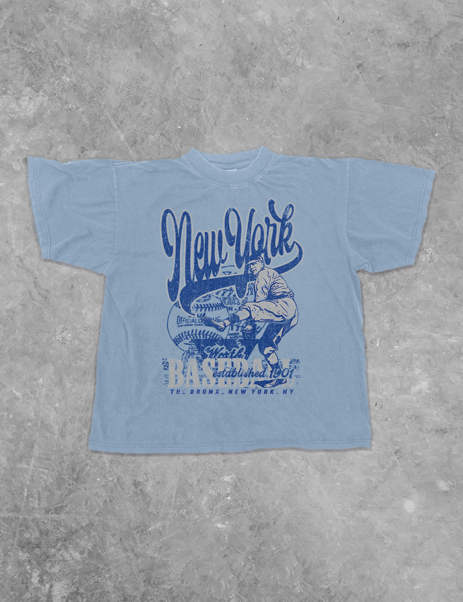 Underground Original Design: New York Baseball Boxy Cotton T-Shirt